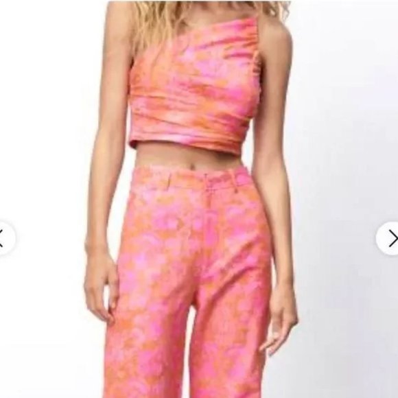 Zara One Shoulder Crop Top - Picture 2 of 6